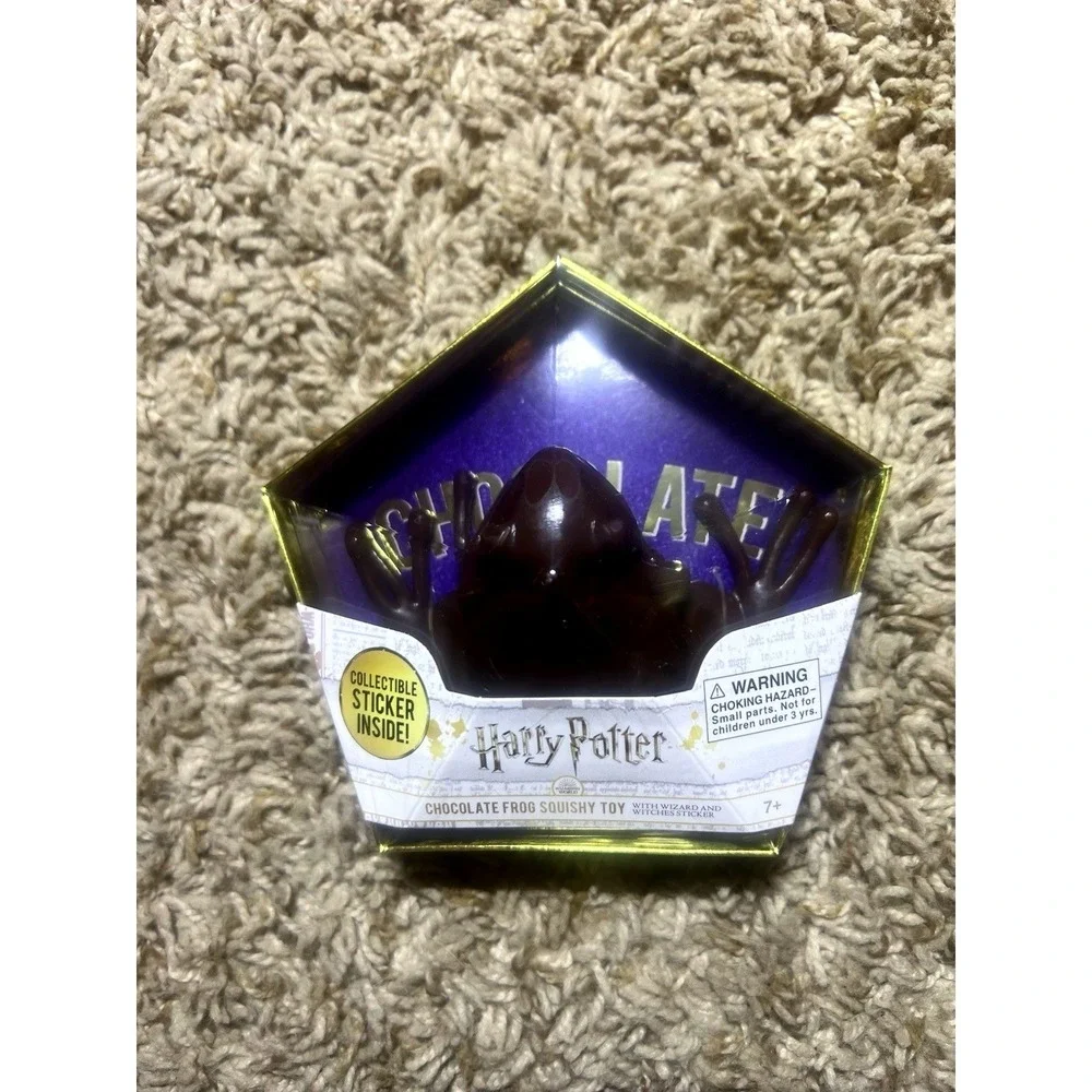 Lot 9  Harry Potter Chocolate Squishy Frog Toy Brown Noble Collection W/ Sticker